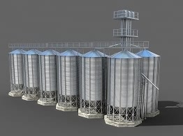 steel hopper grain silo