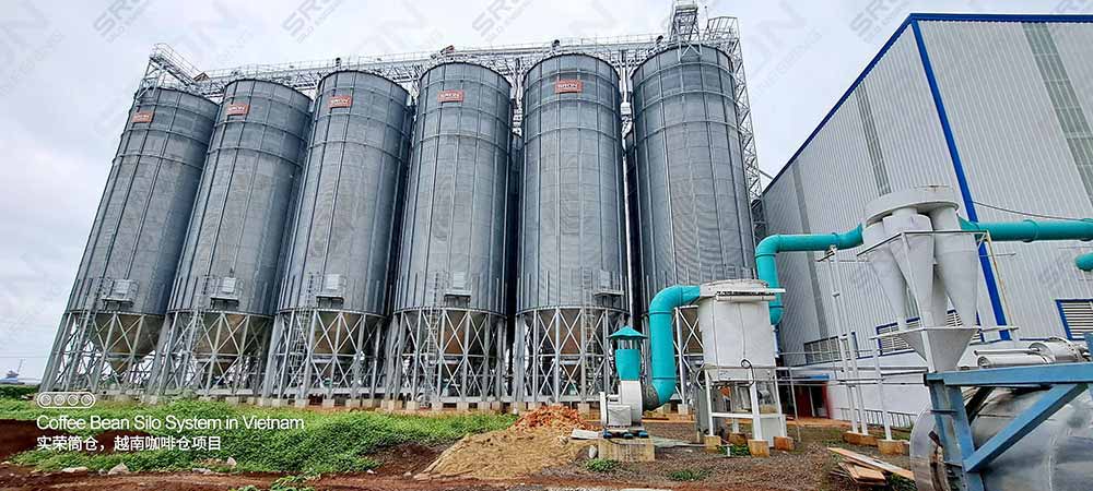 coffee bean silo in Vietnam