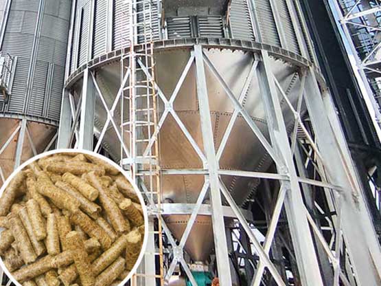 wood pellet steel silo